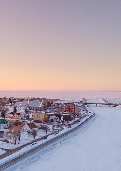 Urban area in La Matanie, RCM of the Bas-Saint-Laurent region